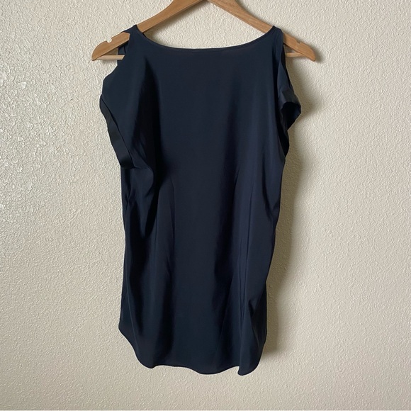 Elegant Black V-Neck Cold Shoulder Women's Top - Picture 5 of 5